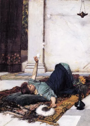 Donce Far Niente by John William Waterhouse - Oil Painting Reproduction