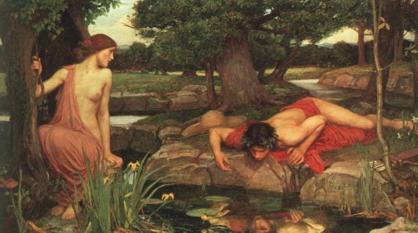 Main Product Photo of Echo and Narcissus Painting by John William Waterhouse