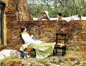 Gossip by John William Waterhouse Oil Painting