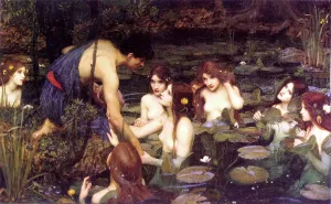 Hylas and the Nymphs by John William Waterhouse - Oil Painting Reproduction