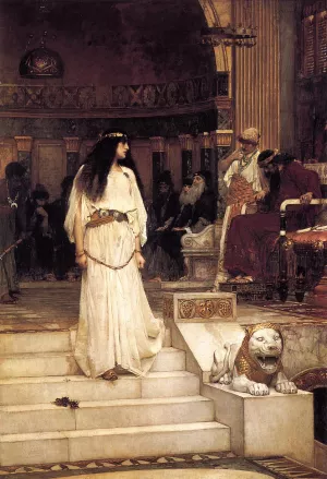 Mariamne Leaving the Judgement Seat of Herod by John William Waterhouse - Oil Painting Reproduction