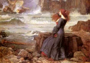 Miranda - The Tempest Oil painting by John William Waterhouse