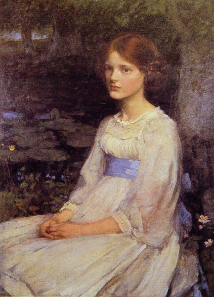 Main Product Photo of Miss Betty Pollock Painting by John William Waterhouse
