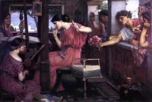 Penelope and the Suitors by John William Waterhouse - Oil Painting Reproduction