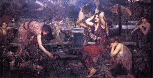 Sketch for 'Flora and the Zephyrs' Oil painting by John William Waterhouse