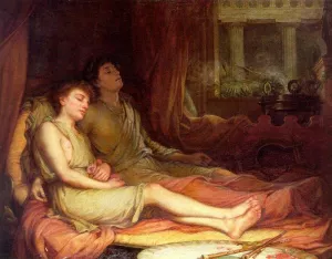 Sleep and His Half Brother Death painting by John William Waterhouse