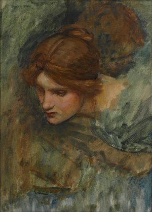 Study For The Head Of Venus In The Awakening Of Adonis by John William Waterhouse Oil Painting
