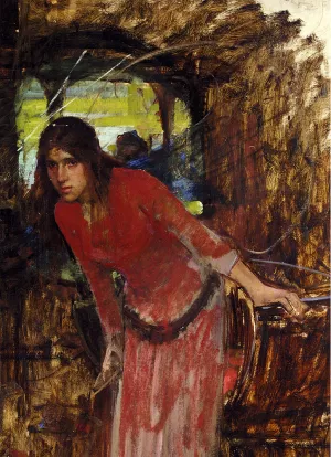 Study For The Lady Of Shallot - Detail painting by John William Waterhouse