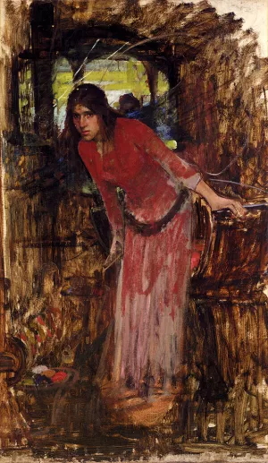 Study For The Lady Of Shallot painting by John William Waterhouse
