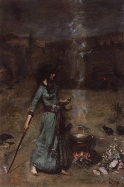 Main Product Photo of Study for The Magic Circle Painting by John William Waterhouse