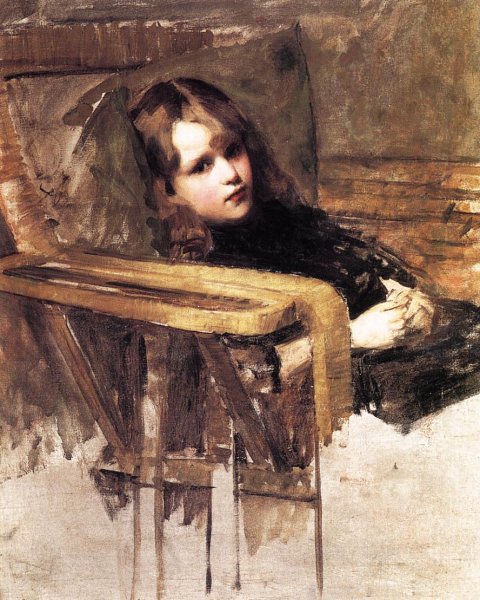Main Product Photo of The Easy Chair Painting by John William Waterhouse