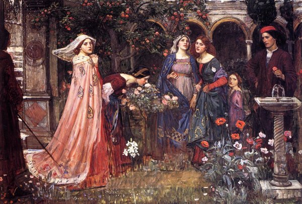 Main Product Photo of The Enchanted Garden Painting by John William Waterhouse
