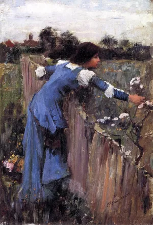 The Flower Picker Sketch by John William Waterhouse Oil Painting