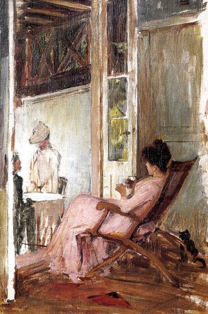 The Loggia Sketch by John William Waterhouse Oil Painting