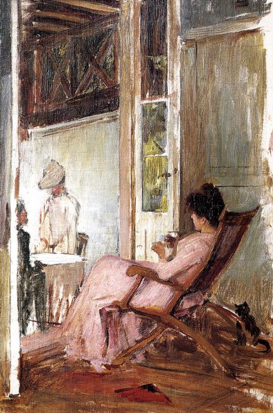 Main Product Photo of The Loggia Sketch Painting by John William Waterhouse