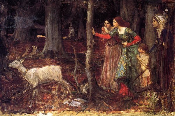 Main Product Photo of The Mystic Wood Painting by John William Waterhouse