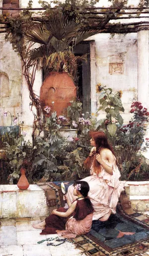 The Toilet also known as At Capri painting by John William Waterhouse