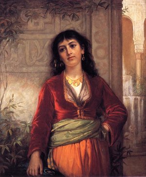 The Unwelcome Companion - A Street Scene in Cairo by John William Waterhouse Oil Painting