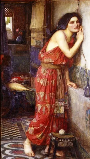 Thisbe also known as The Listener by John William Waterhouse - Oil Painting Reproduction
