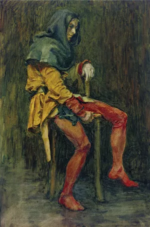 Touchstone, The Jester by John William Waterhouse Oil Painting