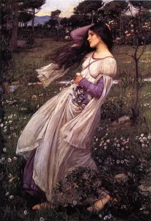 Windflowers Oil painting by John William Waterhouse