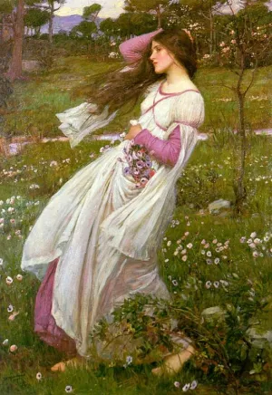 Windswept Oil painting by John William Waterhouse