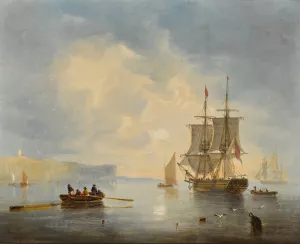 Flambro Head by John Wilson Carmichael Oil Painting
