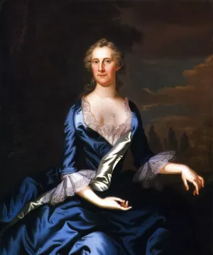 Mrs. Charles Carroll by John Wollaston - Oil Painting Reproduction