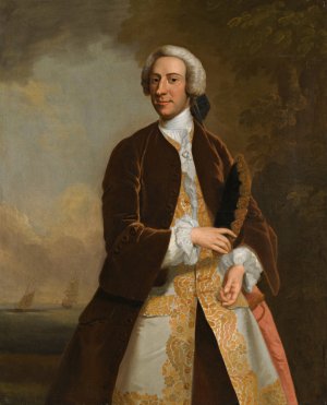 Portrait of Captain Saumarez by John Wollaston Oil Painting