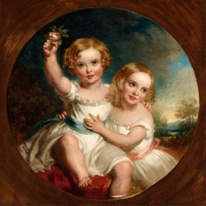 The Artist's Children by John Wood Oil Painting