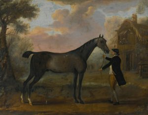 A horse and groom in a landscape by John Wootton Oil Painting