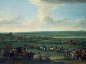 George I at Newmarket, 4 or 5 October, 1717 by John Wootton Oil Painting