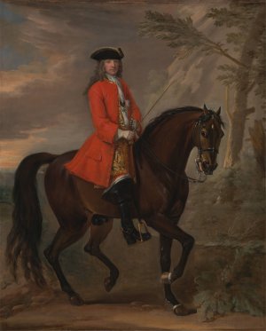 Portrait of a Man on Horseback by John Wootton Oil Painting
