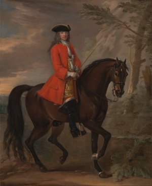 Portrait of a Man on Horseback by John Wootton Oil Painting