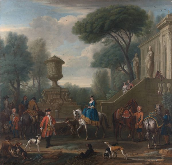 Main Product Photo of Preparing for the Hunt  Painting by John Wootton