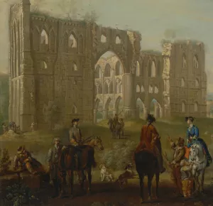 Rievaulx Abbey by John Wootton Oil Painting