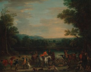 The Death of the Hare by John Wootton Oil Painting