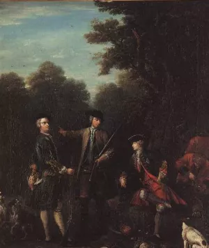 The Shooting Party by John Wootton - Oil Painting Reproduction