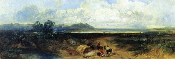 The Rivals, from Malldraeth Bay, Anglesey by John Wright Oakes - Hand-Painted Oil Painting Reproduction