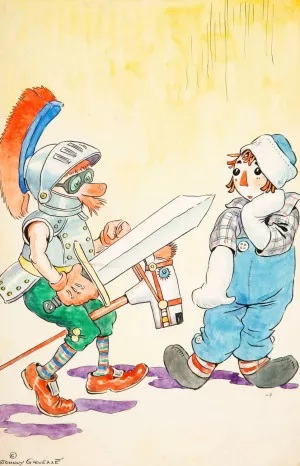 Oh Dear, Raggedy Ann and Andy and the Camel with the Wrinkled Knees Oil painting by Johnny Gruelle