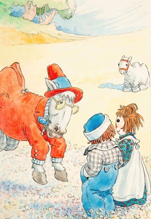 Raggedy Ann and Andy and the Camel with the Wrinkled Knees by Johnny Gruelle Oil Painting