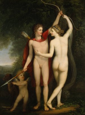 Venus, Adonis and Cupid by Jonas Akerstrom Oil Painting
