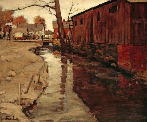 Mill-Race by Jonas Lie Oil Painting