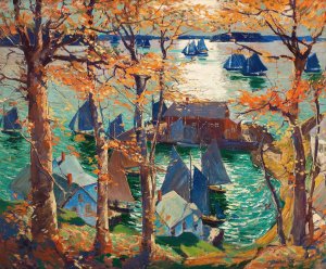 Off on the Breeze by Jonas Lie Oil Painting