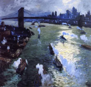 Path of Gold by Jonas Lie - Oil Painting Reproduction