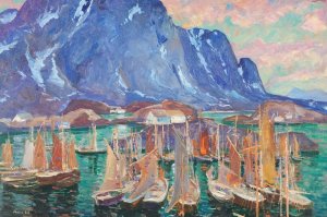The Fleet by Jonas Lie Oil Painting