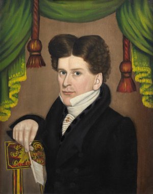 Man with a Pen by Jonas Welch Holman Oil Painting