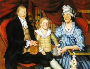 Portrait of George Eliot and Family by Jonathan Budington - Oil Painting Reproduction