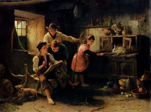 The Studio of a Rustic Genius by Jonathan Pratt - Oil Painting Reproduction