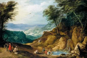 Extensive Mountainous Landscape painting by Joos De Momper
